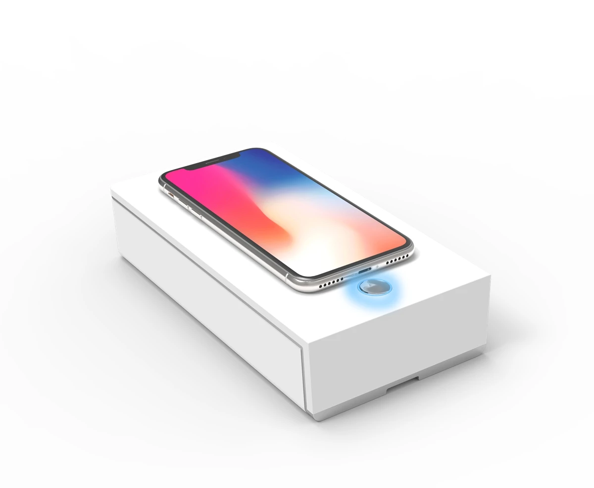 HA079Multi-functional ультрафиолетовый свет мобильного телефона стерилизатор с масляный диффузор и беспроводной зарядки дезинфицирующее средство чехол