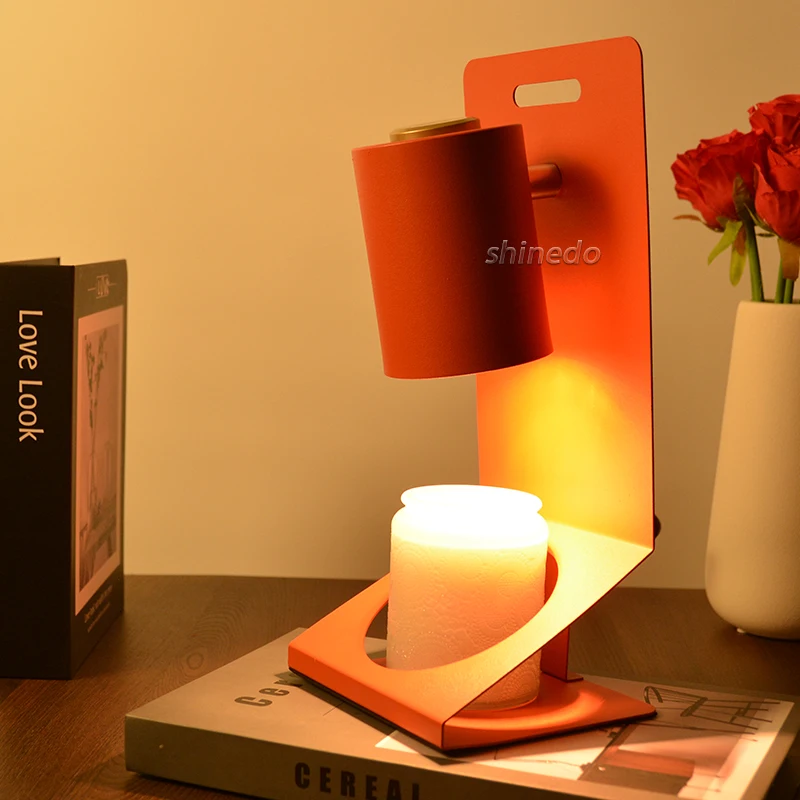 Home Decor Vintage Electric Candle Melter Wax Burner Table Lamp Light Aromatherapy Metal Dimmable Scented Candle Warmer Lamp