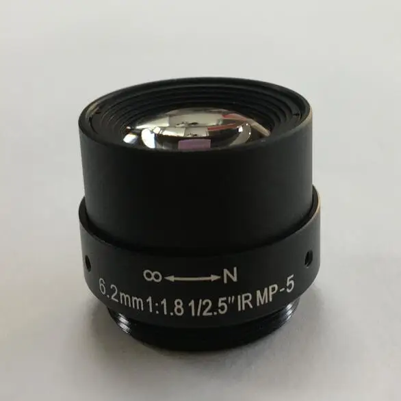F#1.8 5mp focal length 6.2mm cs-mount low no distortion rectilinear csmount cctv lens for 1/2.5inch sensor camera