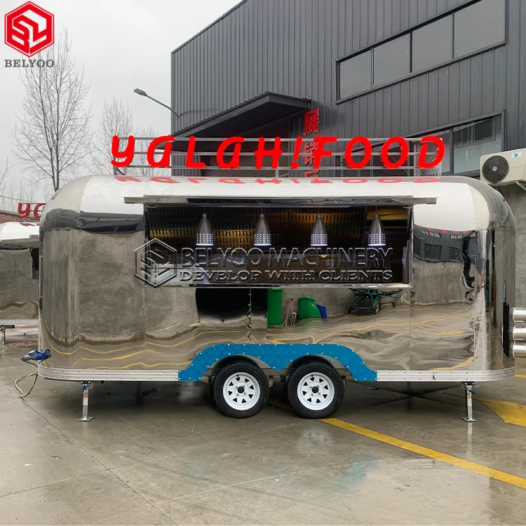 Дешевый высококачественный трейлер для пищевых продуктов Airstream с полной настройкой кухни индивидуальный брендинг мороженого и тележки