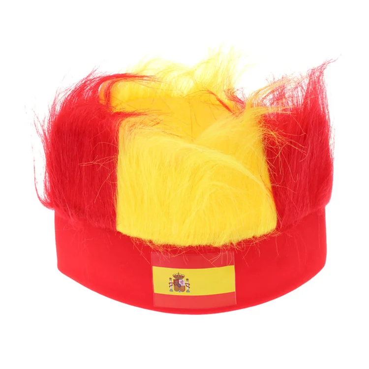 2022 Qutar Top 32 national team flag customization worlds cup football fans wig hat wigs caps