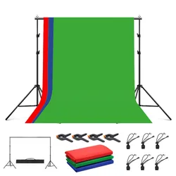 2x2m Background Stand Backdrop Blue Red Green Screen Backgrounds Photography Photo Video Streaming Equipment