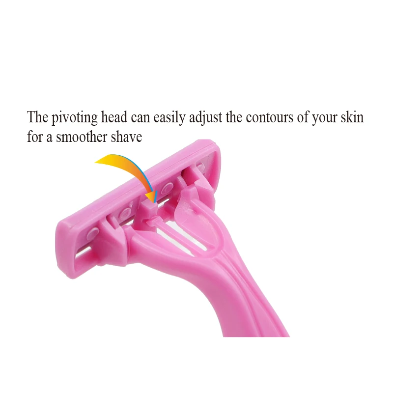 3 blades hotel disposable razor  fashion shaving razor blade Article with lubrication plastic razor