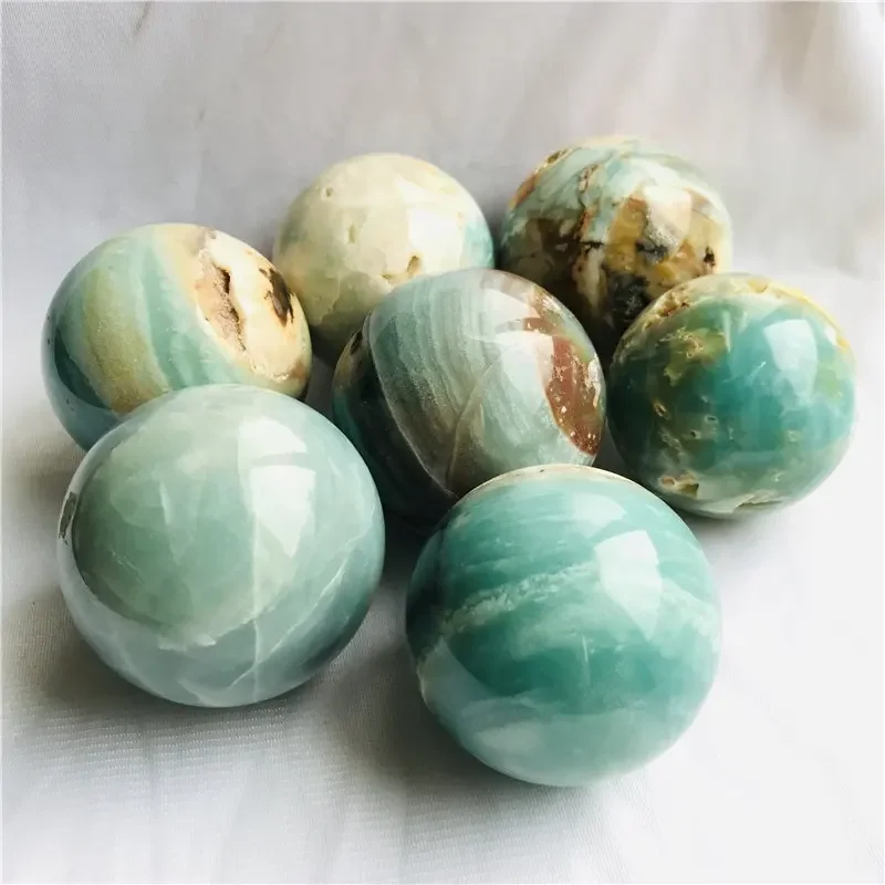 Wholesale Natural Blue Calcite Crystal Sphere Caribbean Calcite Ball