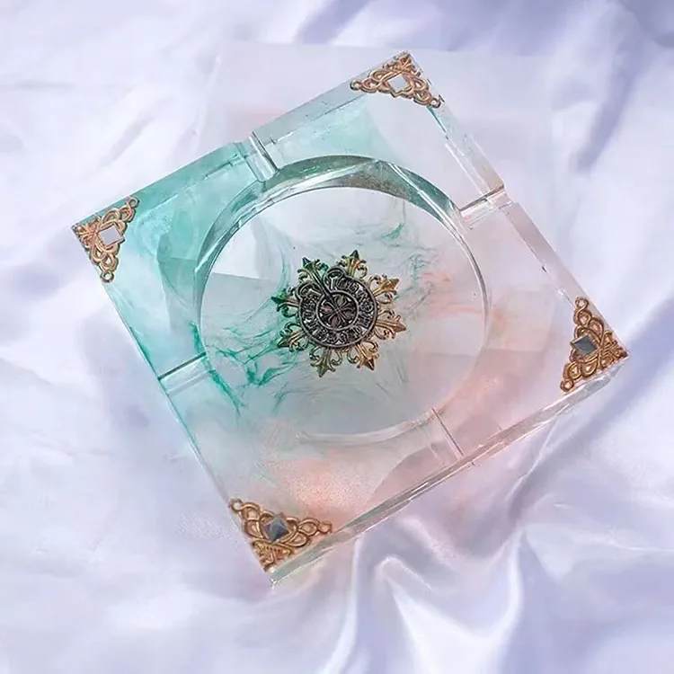 3 Different Sizes of Square Ashtray Dried Flower Resin Decorative Craft DIY Pot Base Mold Epoxy Molds for Jewelry