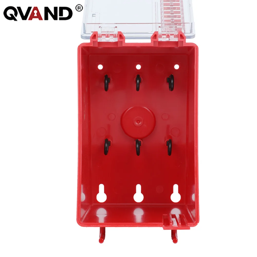 Wall-Mounted Safety Group Plastic Lockout Box for Padlock,Safety Lock Management Lockout Station Kits