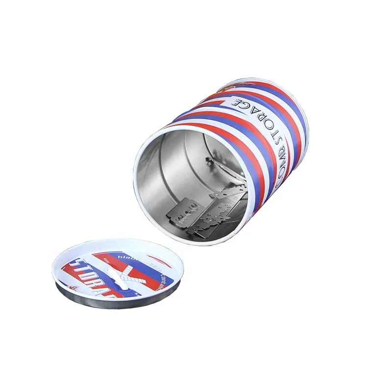Good Quality Barber Shop Razor Blade Disposal Case Recycling Safe Storage Blades Tin Box