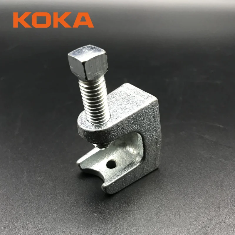 Highcraft DMCT-HF38-10 Junior Beam Wall Ceiling Mount Vertical Piping Support-Clamp for Copper, PVC Tubing, 3/8 in, Electro