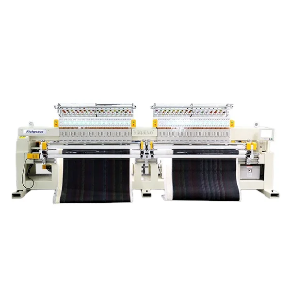 Richpeace Computerized Single-color Dual Rolls Quilting & Embroidery Machine for Leather Material