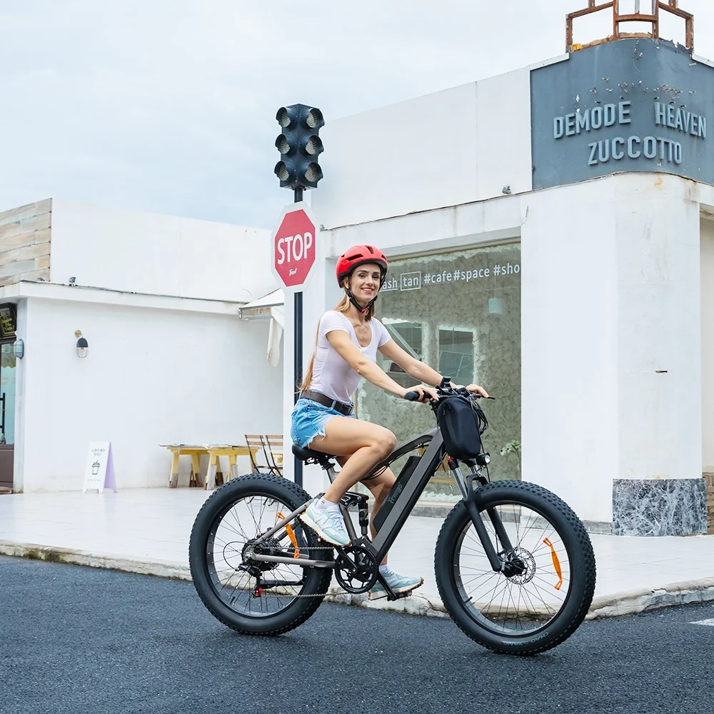 EU Warehouse One Drop Shipping 26 Inch 48v 10.4Ah Electric Fat Tire Bicycle Full Shock Absorber E Bike