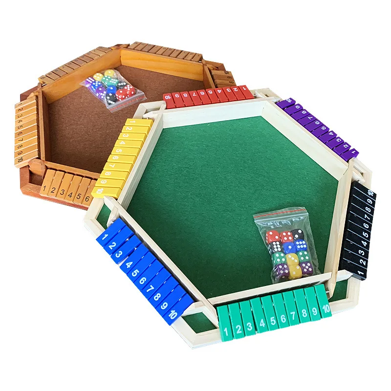 Горячая распродажа, обновленная игра в кубики для 1-6 игроков, деревянная настольная математическая игра с 16 игральными кубиками, правила закрытия коробки, Подарочная коробка упакована