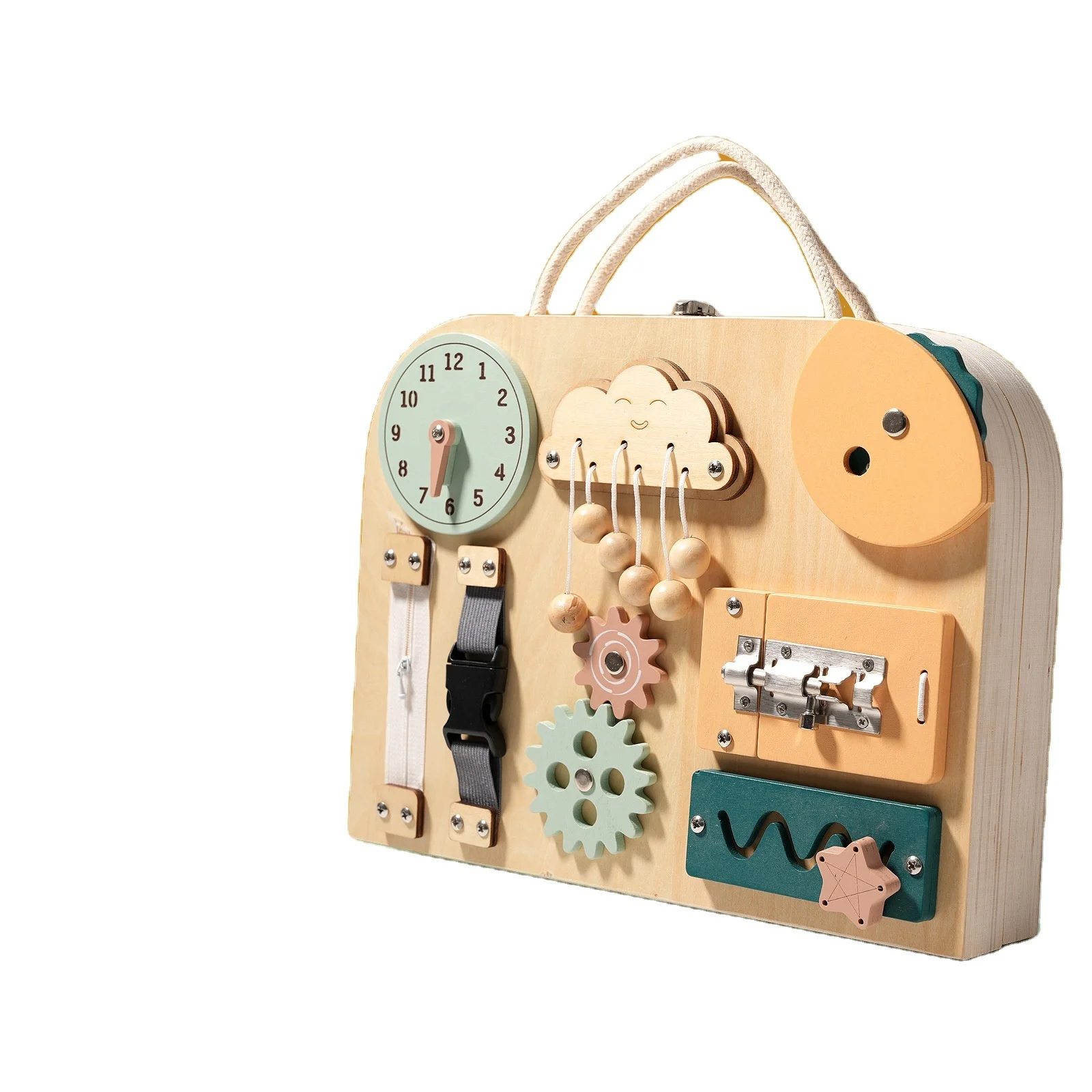 Montessori Toys for Toddlers  Led Switch Busy Board Fine Motor Skills Sensory Busy Box Wooden Educational  Toy Kids Gift