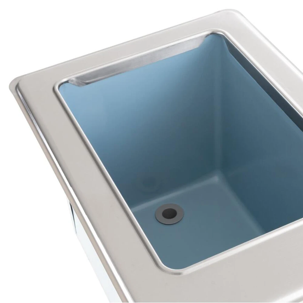 Stainless Steel Drop in Ice Chest  Ice Cooler with Cover Ice Bin Included Drain-pipe Commercial kitchen restaurant equipment