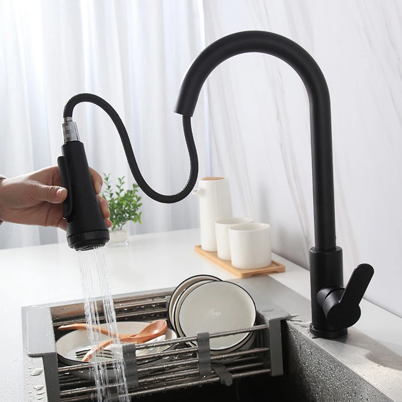 Kitchen Pull Out Faucet 360 Rotation Pull Out Sink Faucets cozinha