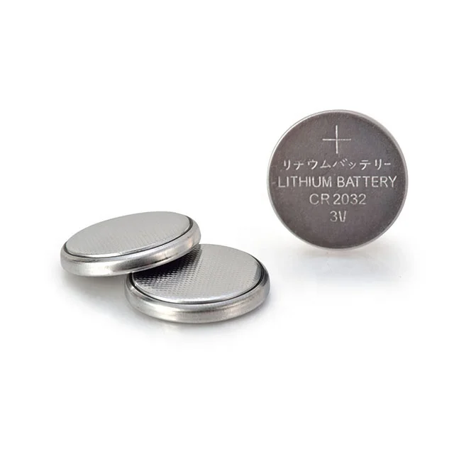 CE Rohs Wholesale Cr 2032 Rechargeable Lithium Coin Cell Batteries Smart Wrist Watch Toys Small 3V Button Cell Battery Silver