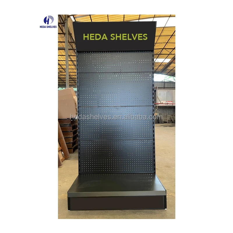 Double Side Black Hook Pegboard Display Rack Hardware Accessories Goods Store Retail Metal Display Stand Gifts to agency stores