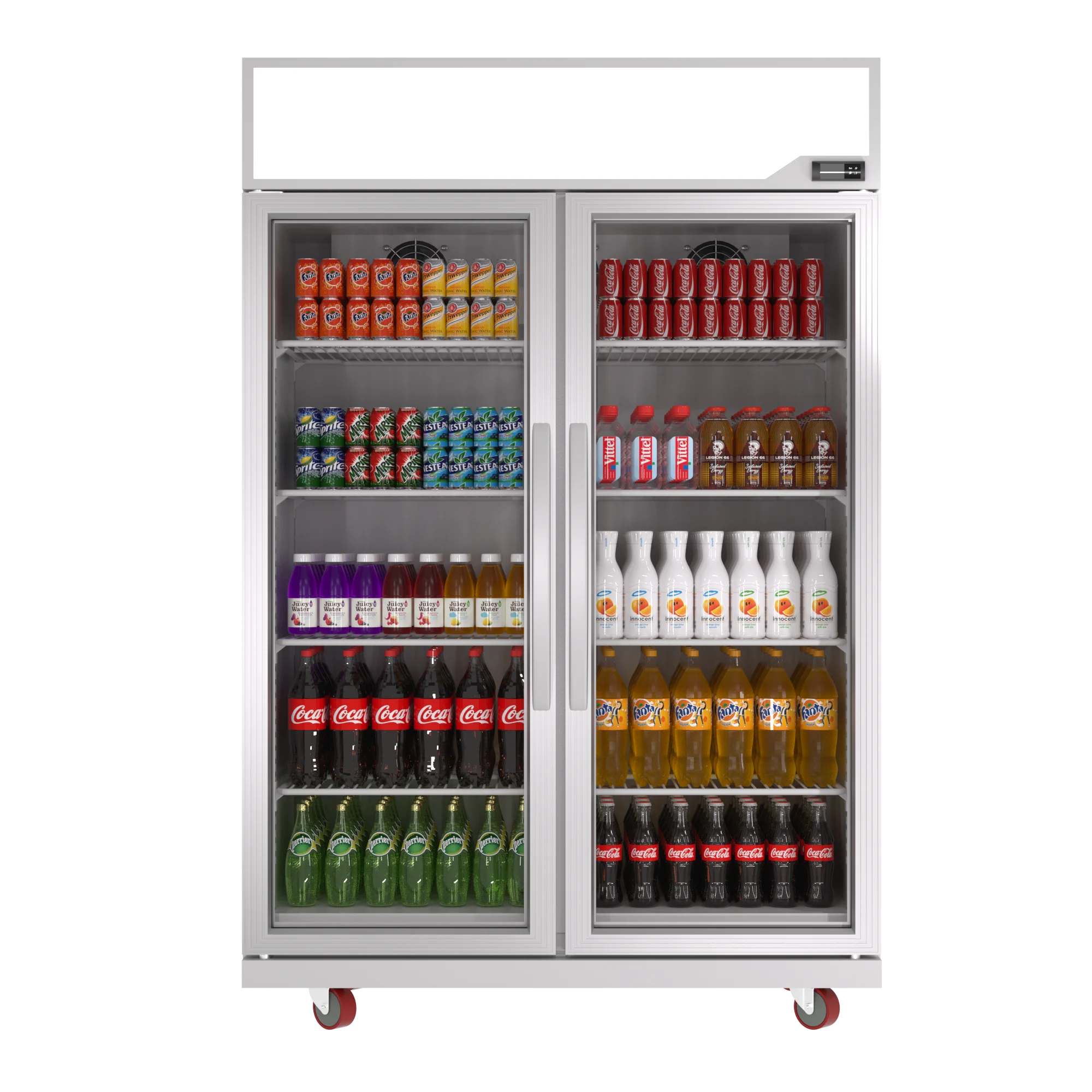 Supermarket Bar Store Cinema Beverage Cold Soft Drink Glass Door Display Showcase Freezer