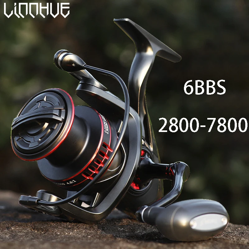 Оптовая продажа спиннинговая катушка для рыбалки 2800-7800 6BBS 4 6: 1 12 кг морской