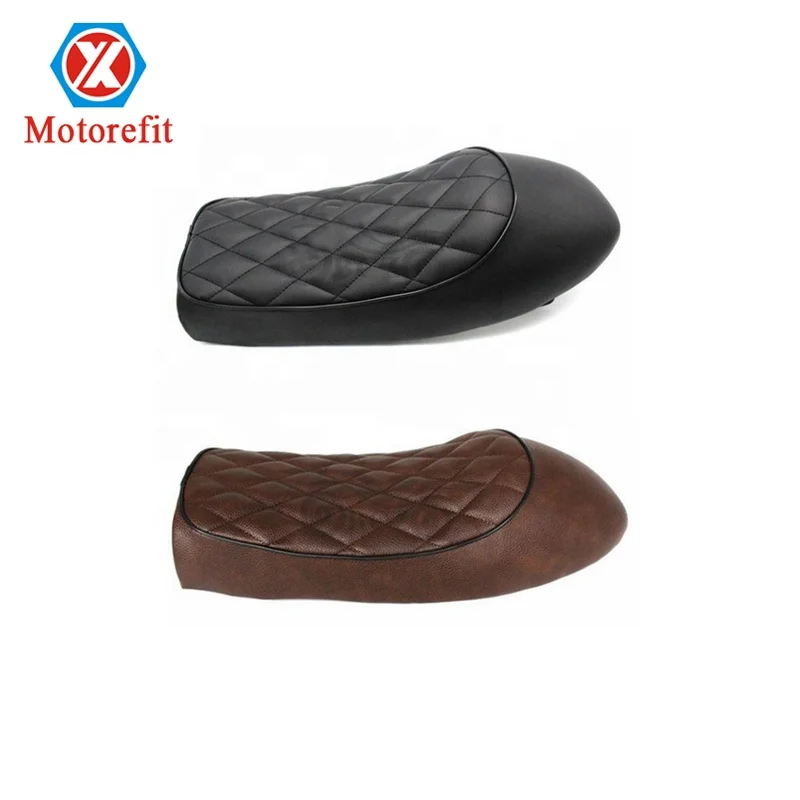 Мотоциклетное седло Motorefit, Гоночное седло из искусственной кожи в стиле ретро для кафе, подушка для сиденья