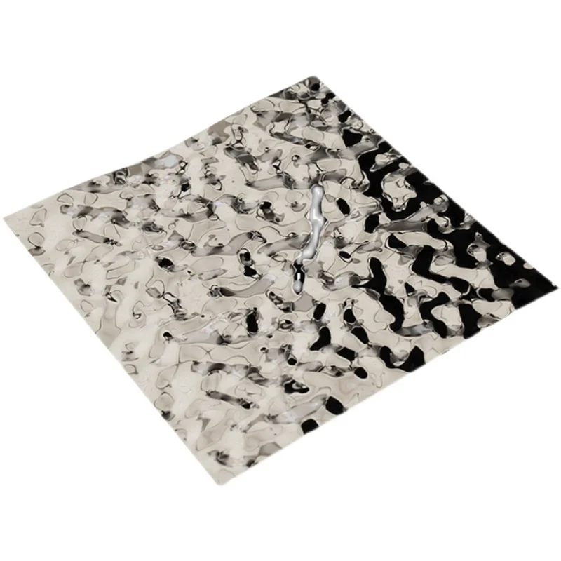 Golden 4 ft x 8 ft (1.2m x 2.4m) aisi 304 price  color  stainless steel  wall panels water ripple hammered sheet plate