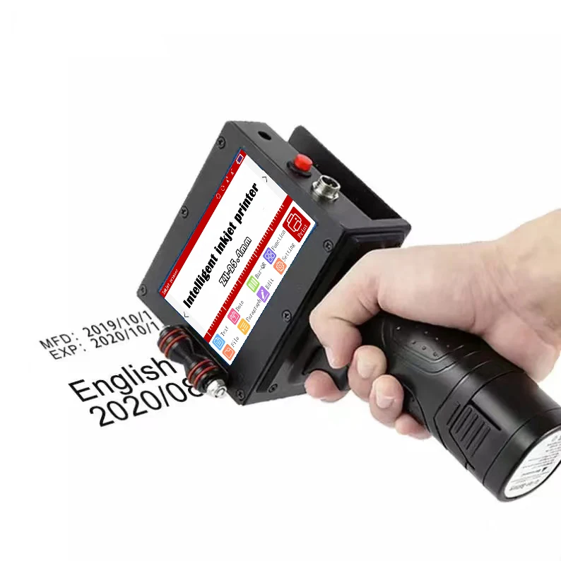 Tij Portable Handheld Inkjet Printer Barcode Qr Glass Bottle Expiry Batch Date Code Printing Machine