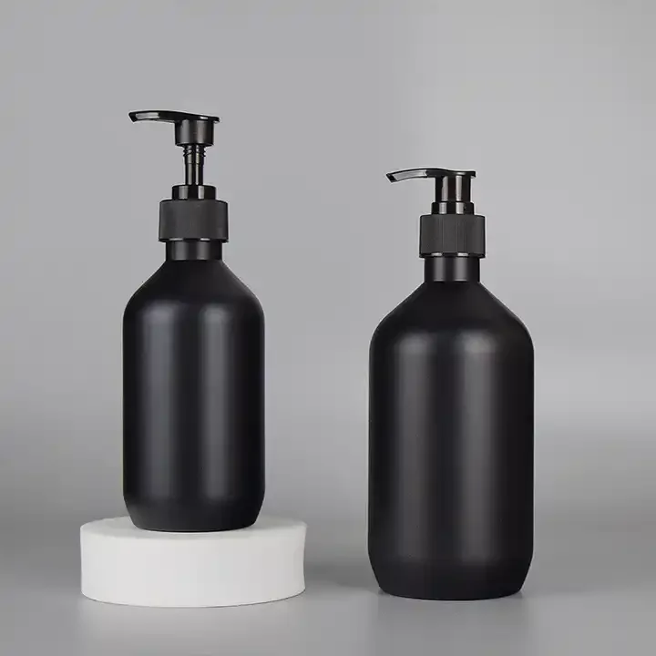 Customized Reusable 300ml 500ml Plastic Pump Dispenser Bottle For Lotion Shampoo Body Wash Liquid Soap