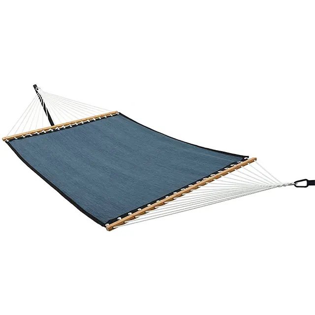  Blue printed woven folding bamboo stick camping hammock stand Square