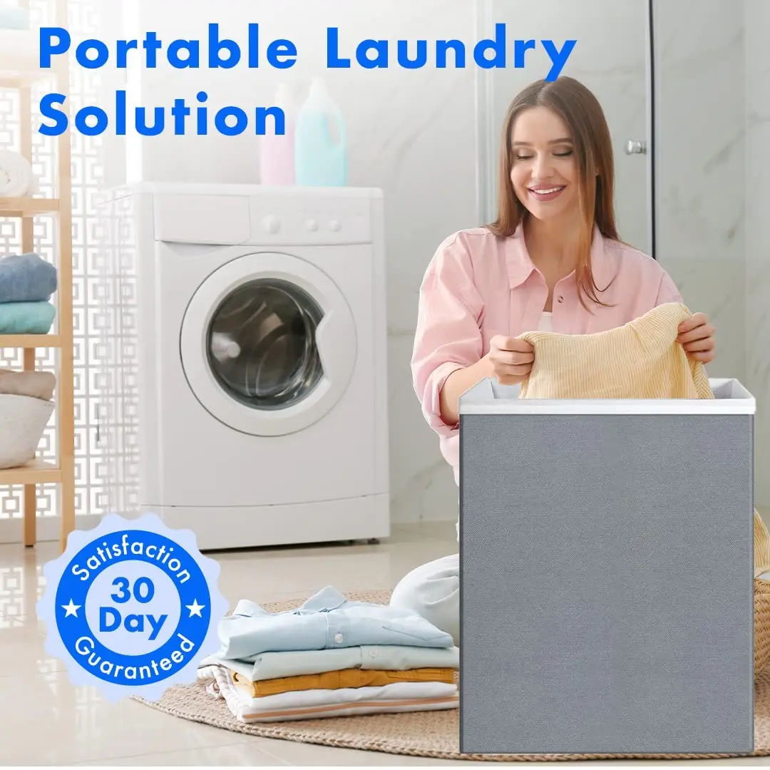Collapsible Laundry Basket Hamper With Lid Dirty Clothes Hampers for Laundry