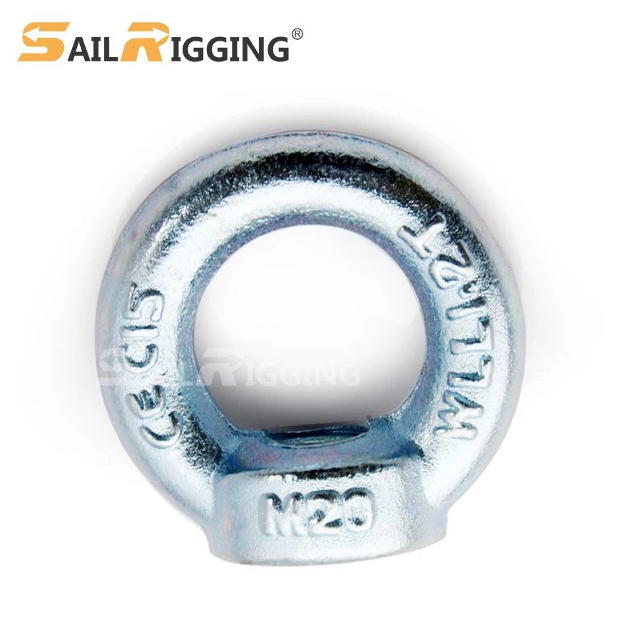 C15 Drop Forged DIN582 Lifting Eye Nut M6 M8 M10 Galvanized Eye Ring Nut DIN582 Round Eye Nut