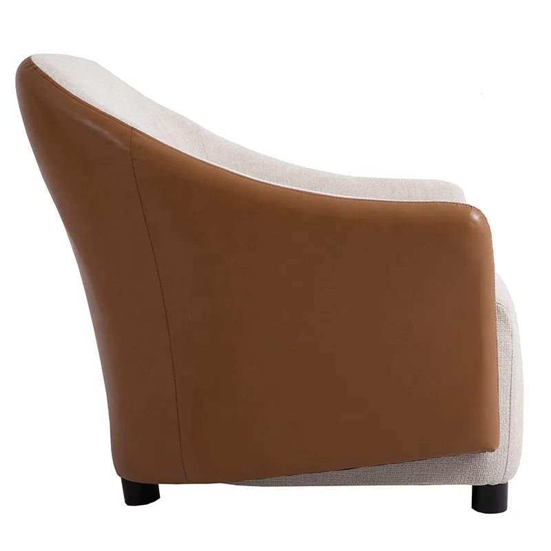 Nisco Living Room Modern Wood Design Single Sofa Chair