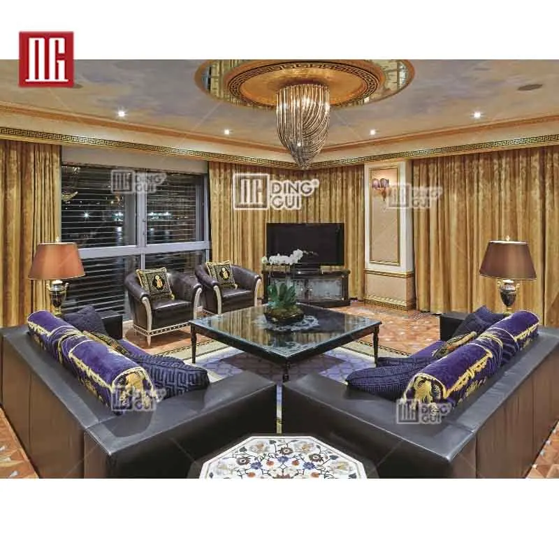  Luxury hotel queen bedroom bed Dubai style