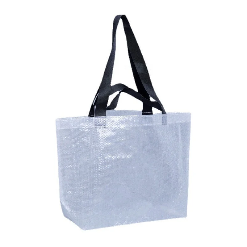 transparent woven pp bag tote rpet bag pp woven bag with custom logo