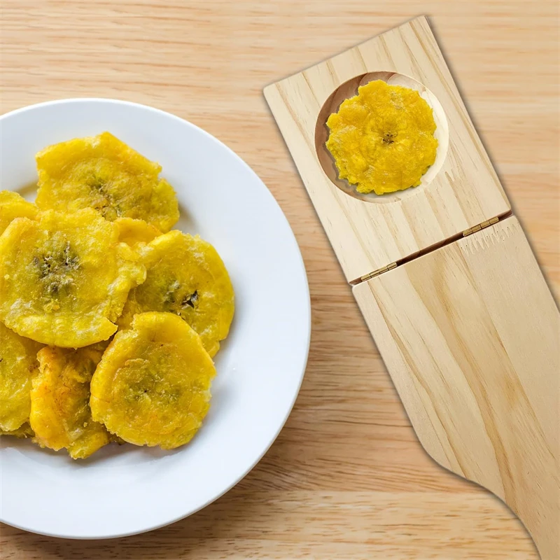 Tostones Plantain Press Wooden Tostonera Para Platanos Fried Banana Masher for Tostones and Stuffed Plantains