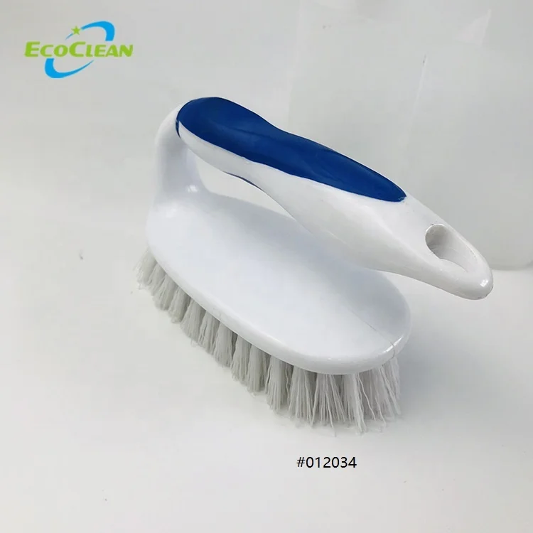 EcoClean Factory BSCI Customized logo Comfort Grips Iron handle style tile grout and floor corner Scrubber Brush