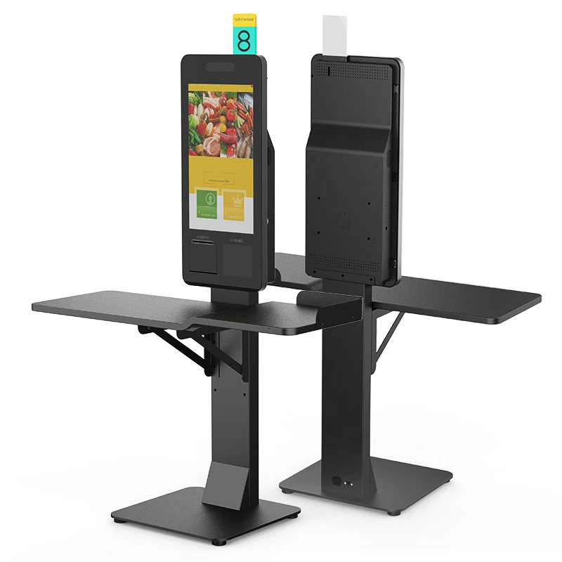 SCS-2700  Compact Vertical POS System with Thermal Printer and Barcode Scanner for Retail Self-Checkout 8GB RAM and 128GB SSD