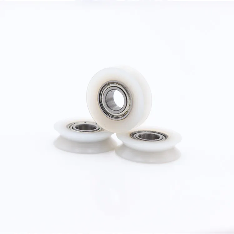 5-16-4.5mm MR105zz bearing sliding V groove nylon plastic pulley PA6 PA66 POM small pulley for sale