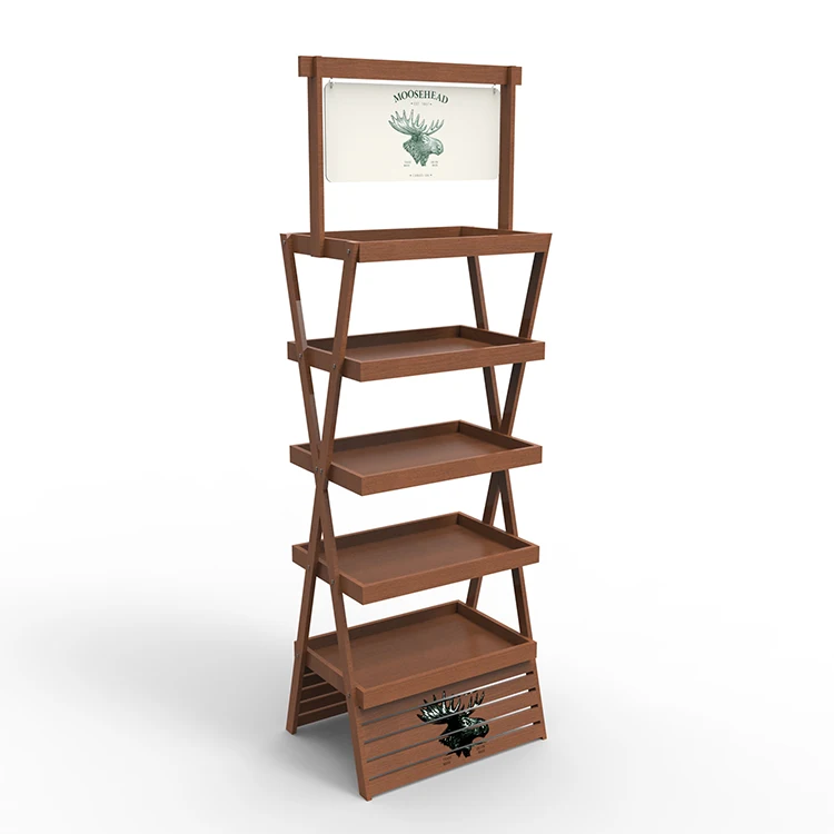 Подгонянная Х-образная деревянная витрина для виски полки