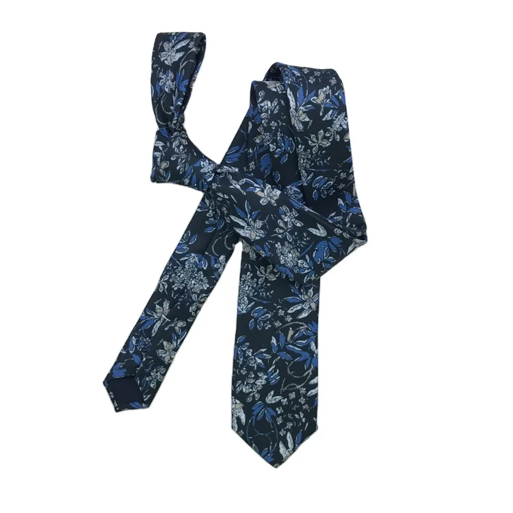 Популярный Галстук из полиэстера с цветочным принтом для мужчин