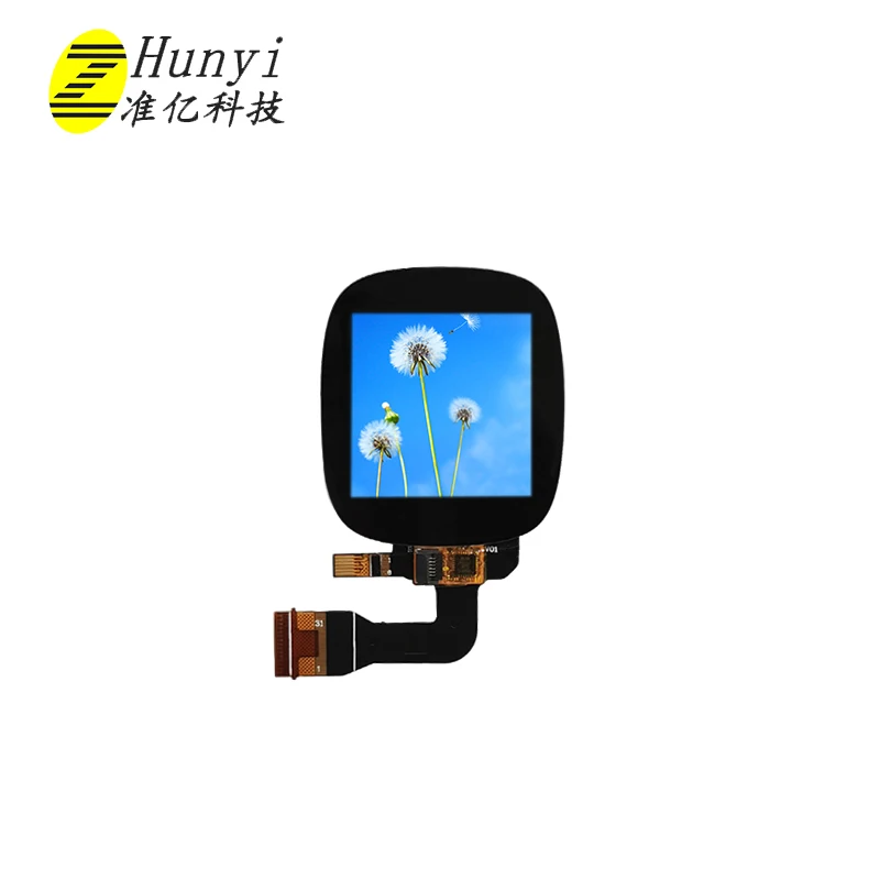 1.3inch 240*240 Square Lcd Display Lcd Display Touch Screen Black Smart Watch IPS SPI TFT Zhunyi Technology OEM/ODM 23.40*23.40