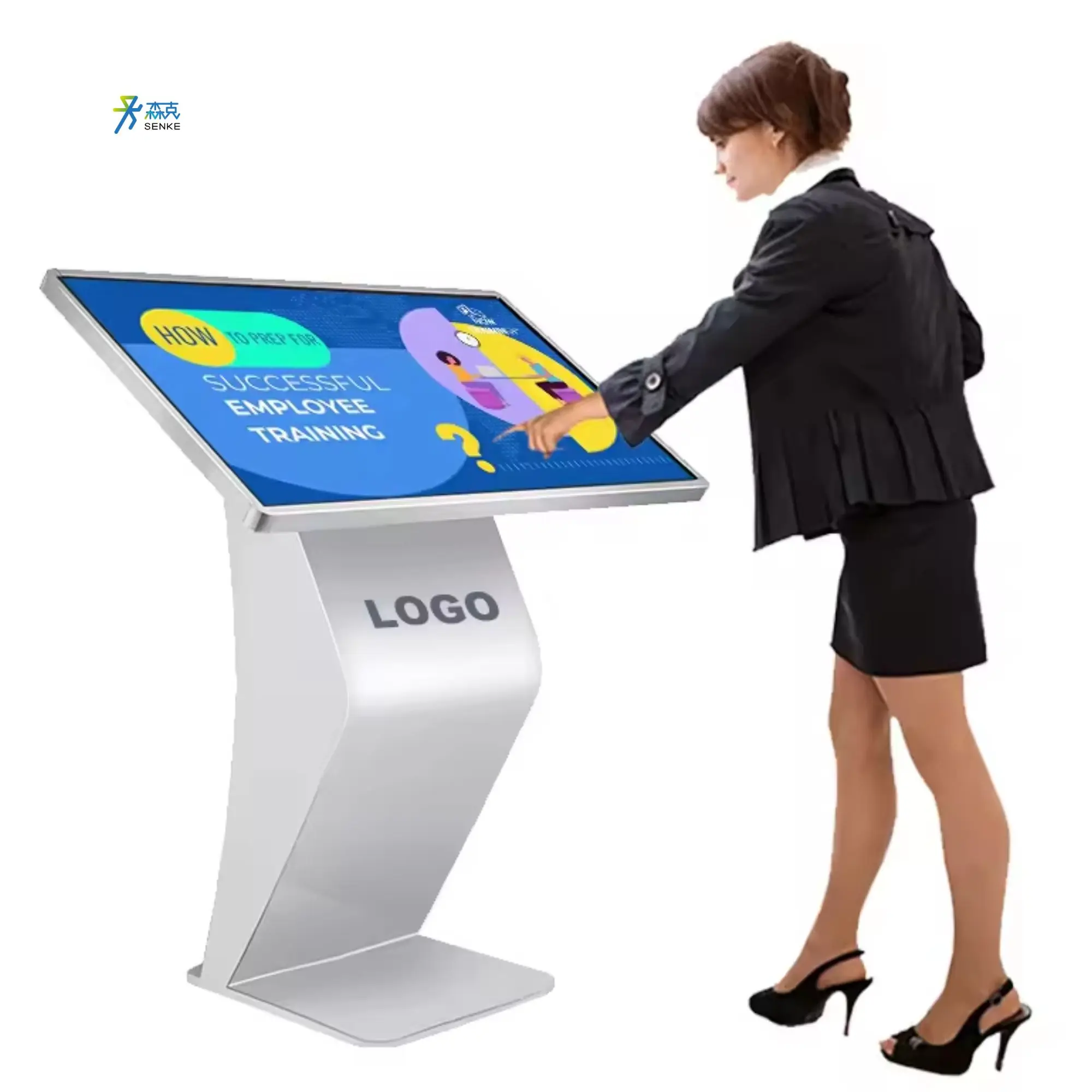 SENKE Floor Stand 4k Full Hd Information Lcd Digital Signage Self Service Kiosk Interactive Kiosk