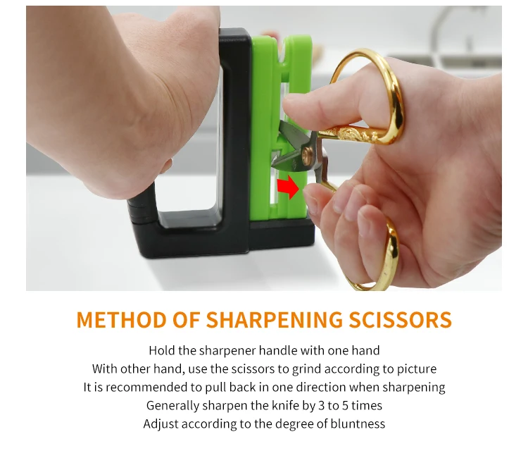 knife sharpener 2 stage and scissors adjustable angle machine