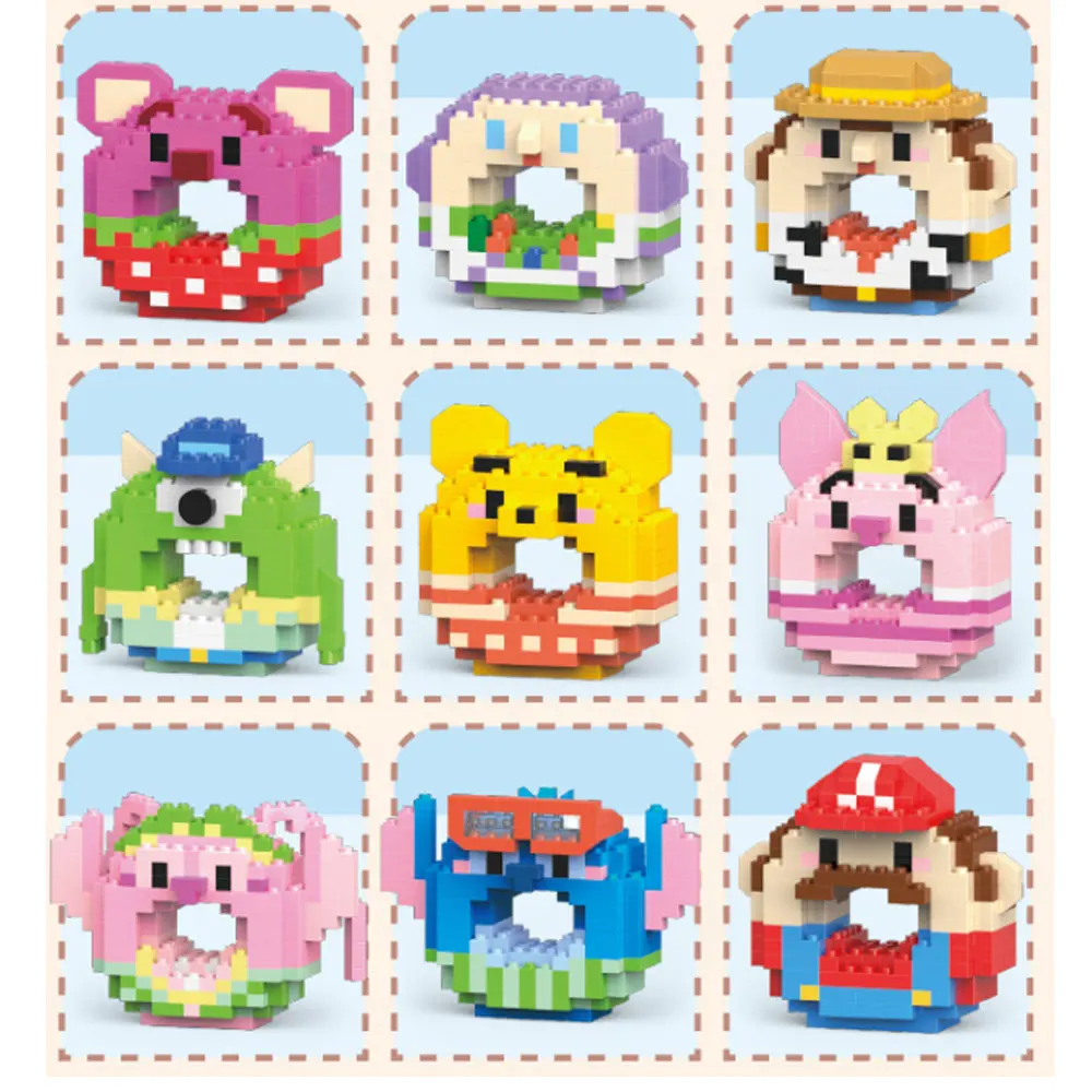 New 3d Puzzle Creative Toys Diy Mini Cartoon Character Building Block Sets For Kids Cute Birthday Gifts Factory Wholesale