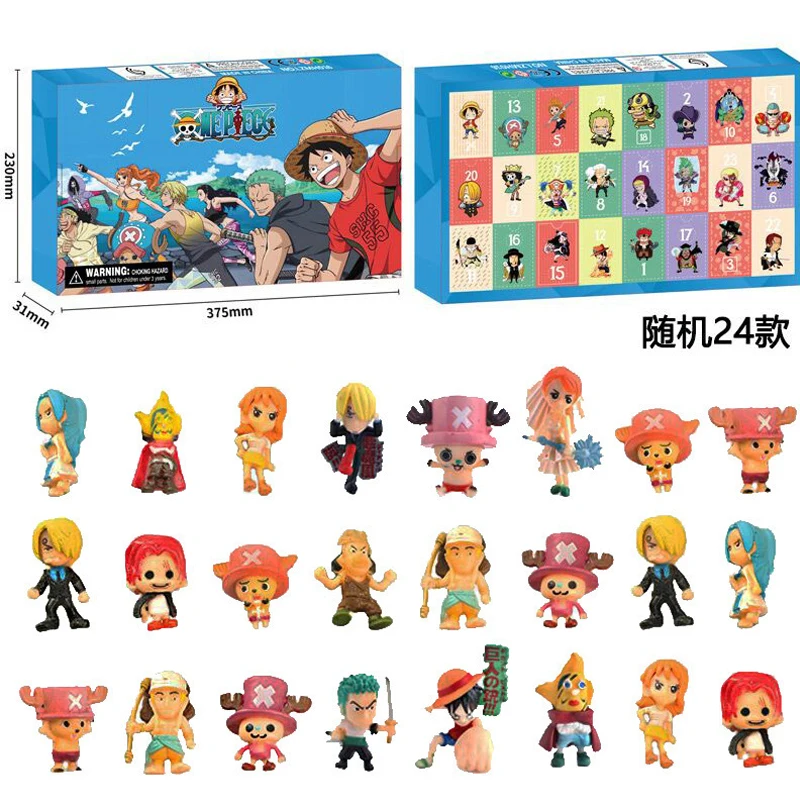 Новая игрушка 2023 рождественские товары Подарки Дети Рождество 24 дня обратный отсчет сюрприз Аниме фигурки Слепая Коробка