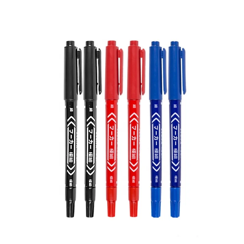 Wholesale of high-quality Marker Pen double headed pens for learning and marking small double headed ink markers