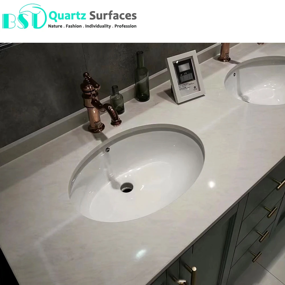 Jazz White Quartz Slab for Kitchen Countertop and Island Top Porcelain Tile Slab for Countertop Floor Wall