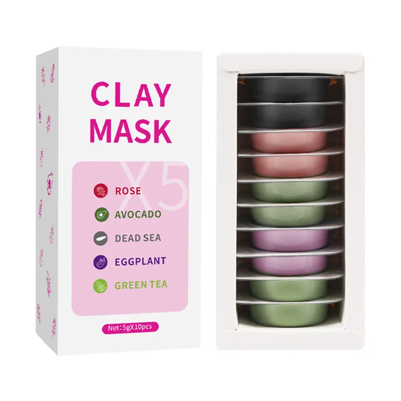 New Arrival Deep Clean Rose Mineral Rich Sea Salt Pores Shrink Facial Clay Mask