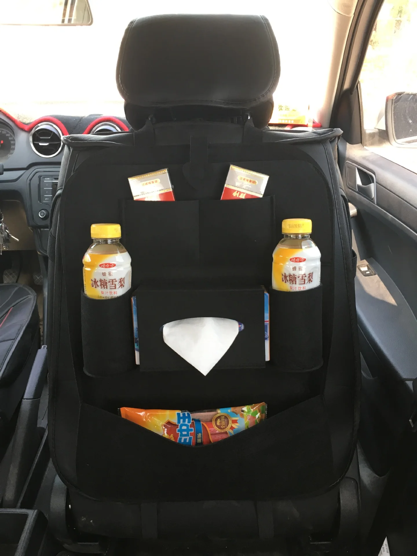 Spot multi-color multi-function felt large-capacity Back Seat Organizer hanging bag car storage bag