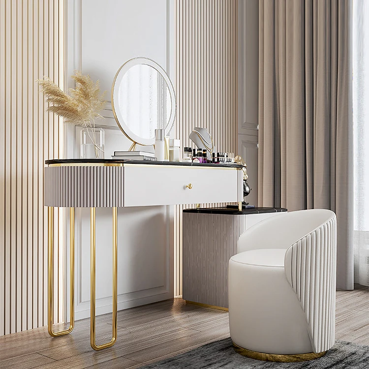 Modern Schminke Tisch Makeup Table With Mirror Bedroom Storage Make up Dressing Table With Drawer