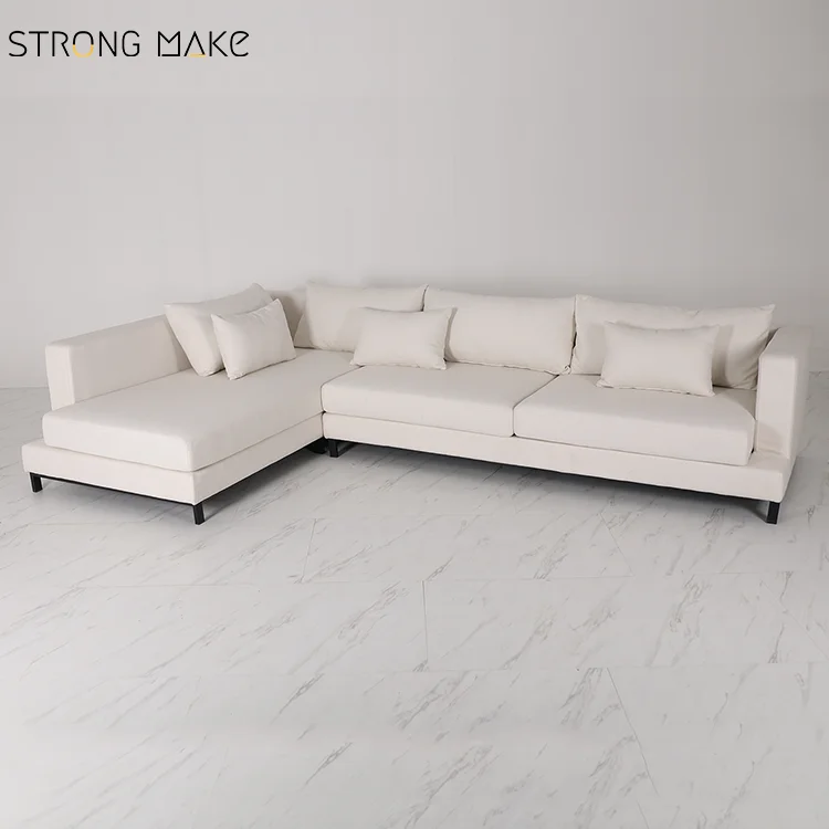 Nordic Modern Luxury White Wohnzimmer Sofas Home Furniture Corner L Shaped Sectional Couches Chaise Lounge Sofa For Living Room