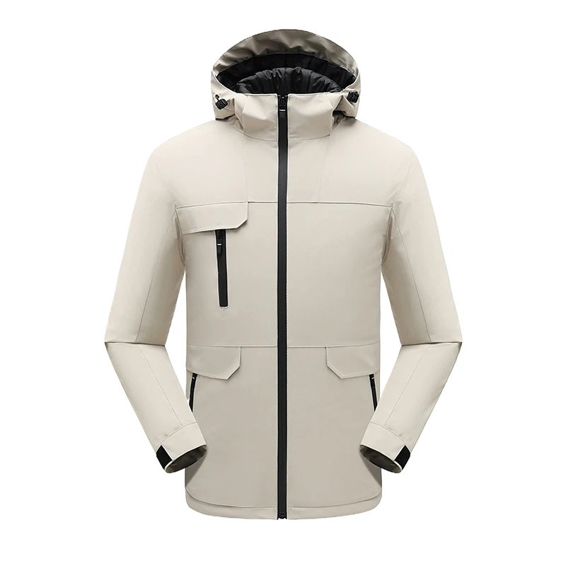 Waterproof Ski Jacket Windproof Winter Coat Warm Snow Coat Outdoor Raincoats with Removable Hood